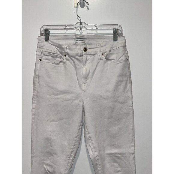 Good American Good Legs Crop White Skinny Jeans Womens Size 14/32 - Picture 3 of 10